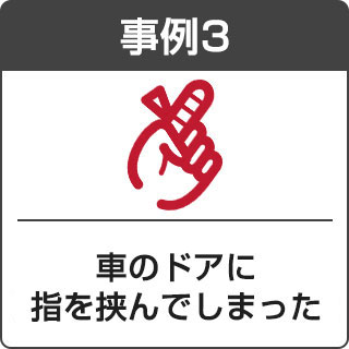 車のドアに指を挟んでしまった